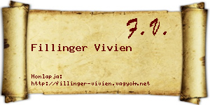 Fillinger Vivien névjegykártya